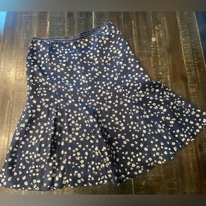 Liz Claiborne Silk Navy Skirt Size 6